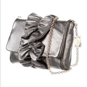 Dolce & Gabbana Metallic Silver/Gray Ruffle Bag